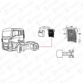 Крыло заднее задняя часть левое/правое с брызговиком MAN TGA XL-XXL/L-XL/TGX/TGS T340068 ТСП КИТАЙ
