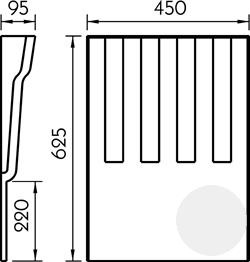 Крыло заднее универсальное 450mm 625mm KRONE/HUMBAUR 183376160 SUER ГЕРМАНИЯ - 2