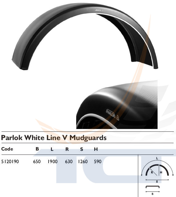 Крыло 650х1900 R630 (для сдвоенных колес) 5120190 PARLOK ФИНЛЯНДИЯ - 4