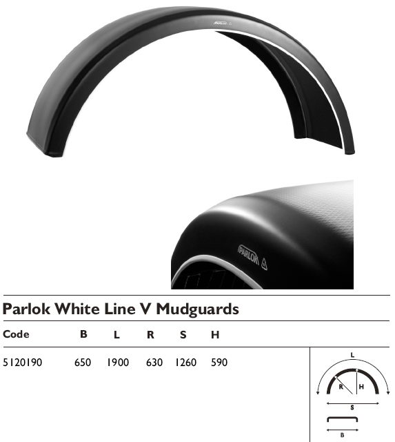 Крыло 650х1900 R630 (для сдвоенных колес) 5120190 PARLOK ФИНЛЯНДИЯ - 5