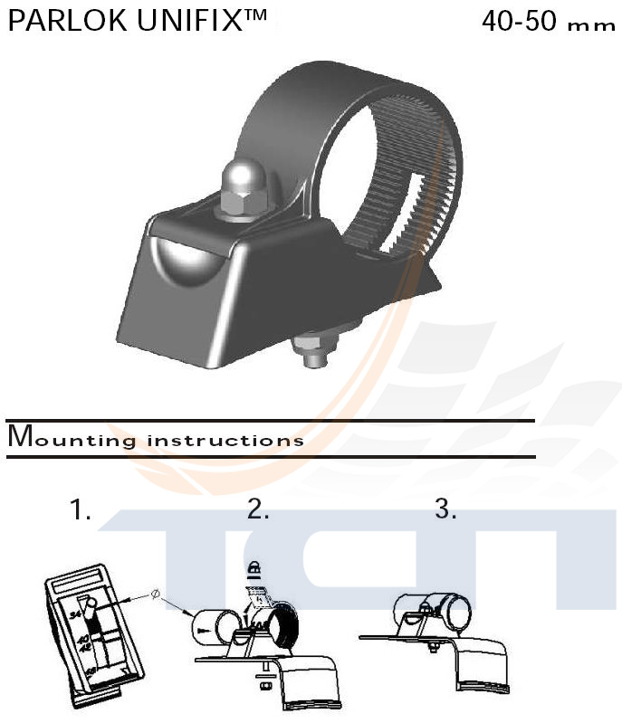 Крепление крыла UNIFIX 40-50мм (4шт) 5039301 PARLOK ФИНЛЯНДИЯ - 3