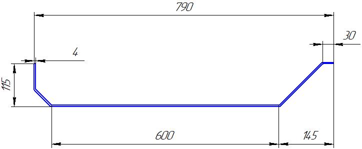 Крыло алюминиевое профильное (толщина 4мм) MAN T900664 ТСП - 5