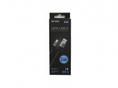 Дата-кабель USB - TYPE-C круглый нейлон черный 1М 2.4A RAY 1285166 EX-K-1212 EXPLOYD