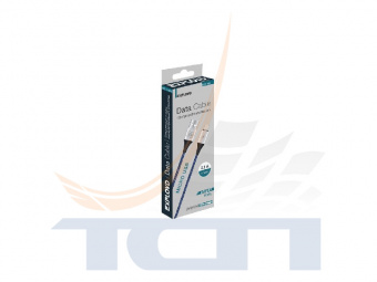 Дата-кабель USB - MICROUSB круглый нейлон чёрный синий 1М 2.1A ROPE SONDER 1218284 EX-K-685 EXPLOYD - 2
