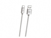Дата-кабель USB-microUSB кругл. металл черн. синий 1M 2.1A Metal SONDER 1218296 EX-К-697 EXPLOYD