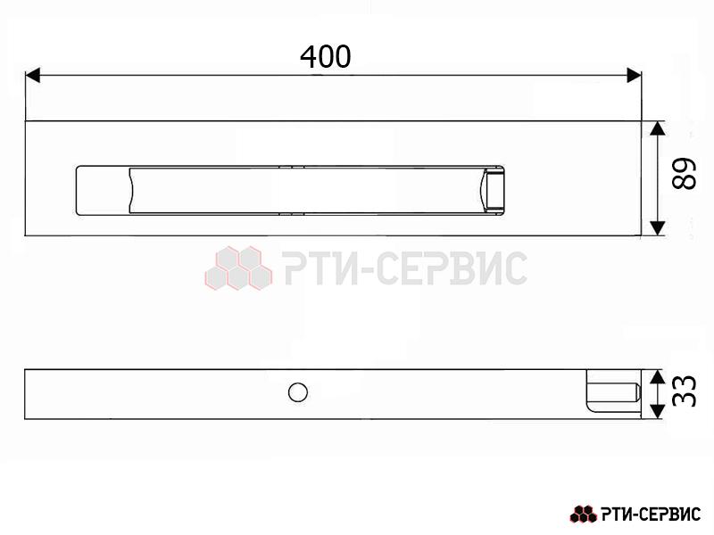 Замок борта алюминиевый 400 мм (левый) - 5