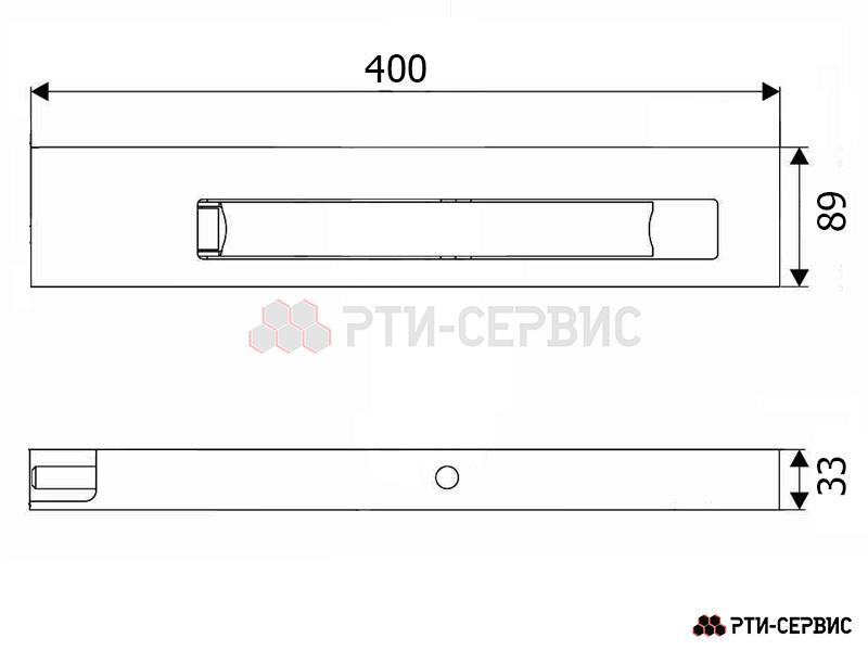 Замок борта алюминиевый 400 мм (правый) - 4