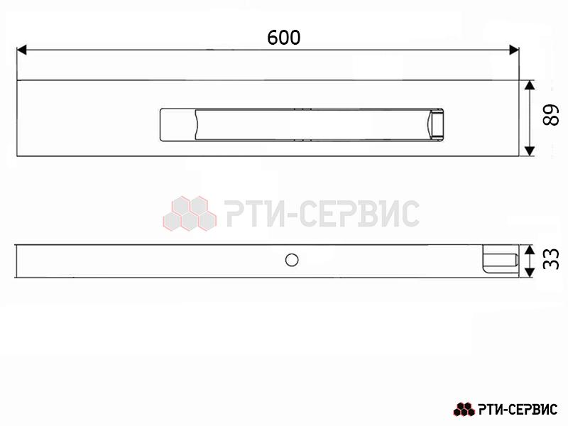 Замок борта алюминиевый 600 мм (левый) - 4