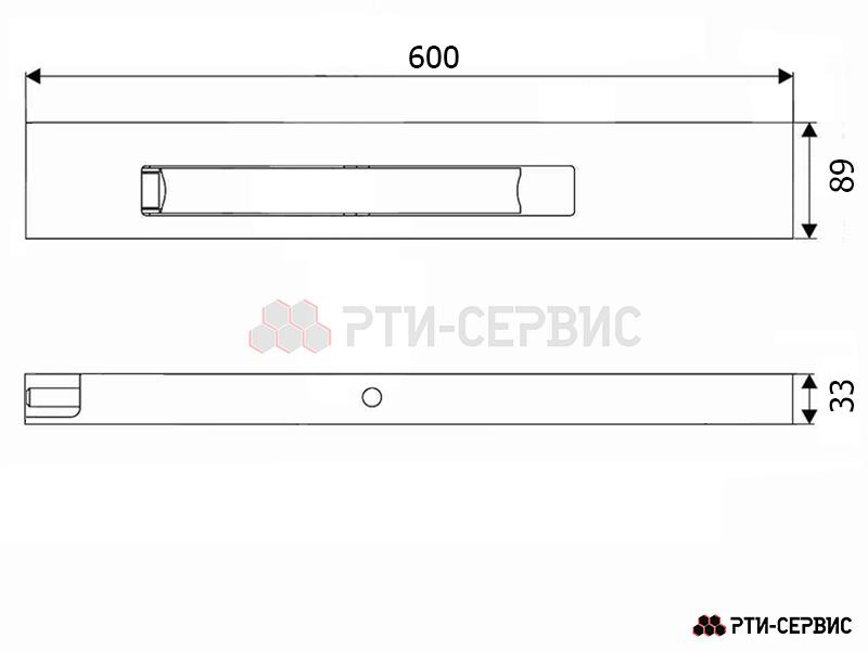 Замок борта алюминиевый 600 мм (правый) - 4