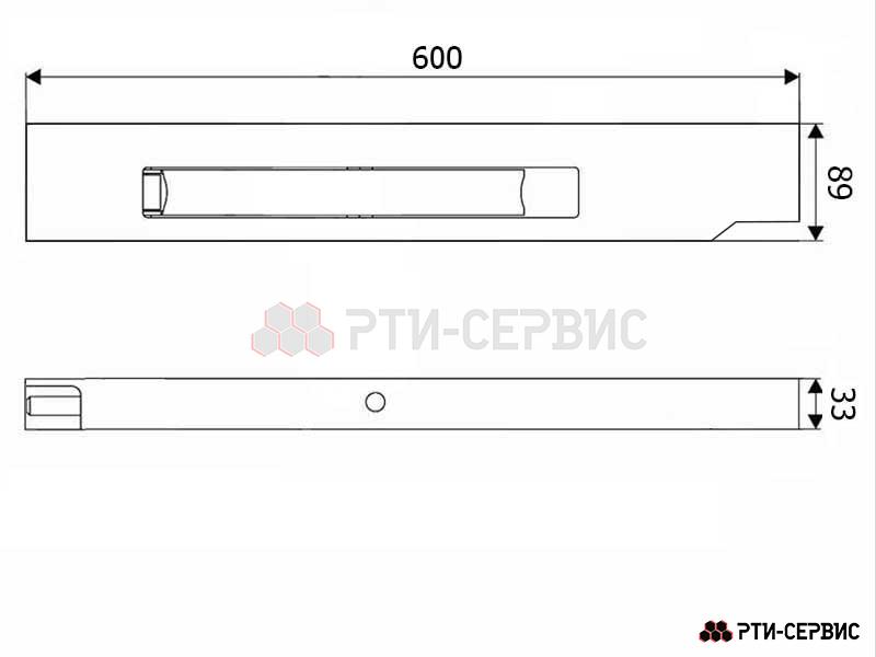 Замок борта алюминиевый 600 мм (правый) (ручка нержавейка) - 4