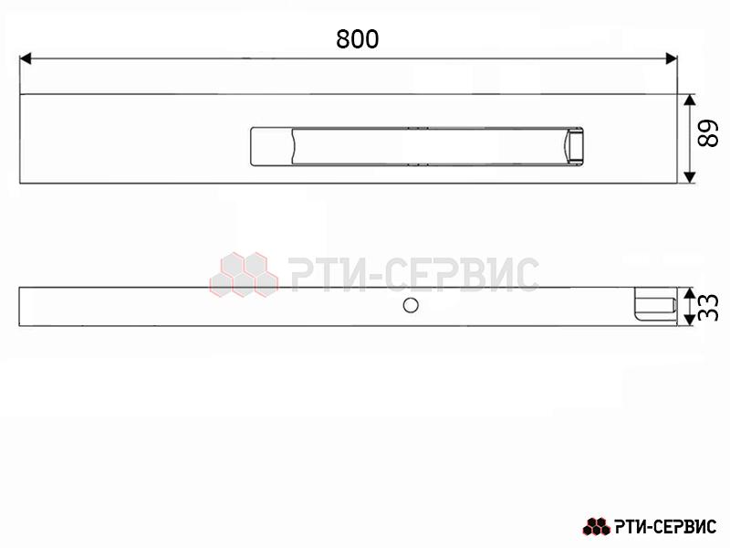 Замок борта алюминиевый 800 мм (левый) - 5