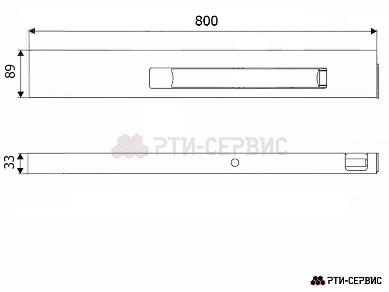 Замок борта алюминиевый 800 мм (левый) c заглушкой - 4
