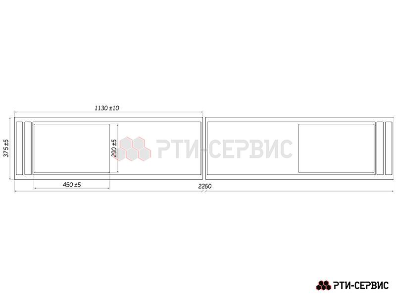 Брызговик прицепа 1140х375х5 мм (компл. 2 шт) Schmitz Cargobull - 2