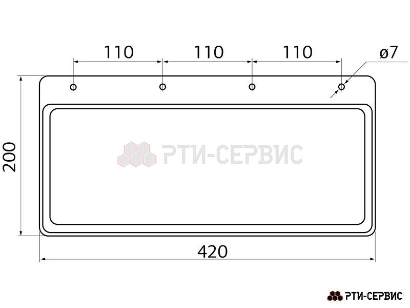 Брызговик 420х200 мм JAC - 3