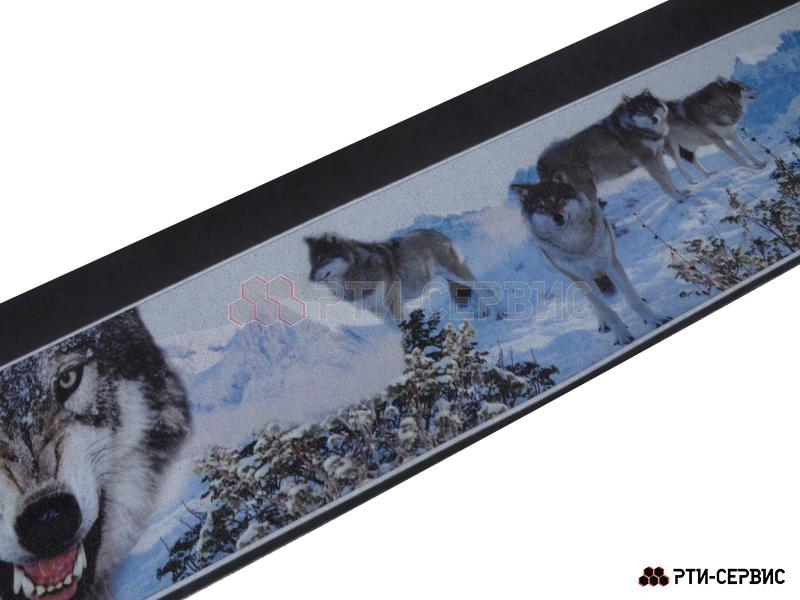 Брызговик прицепа 2400х350 мм "Волки" (эконом) - 3