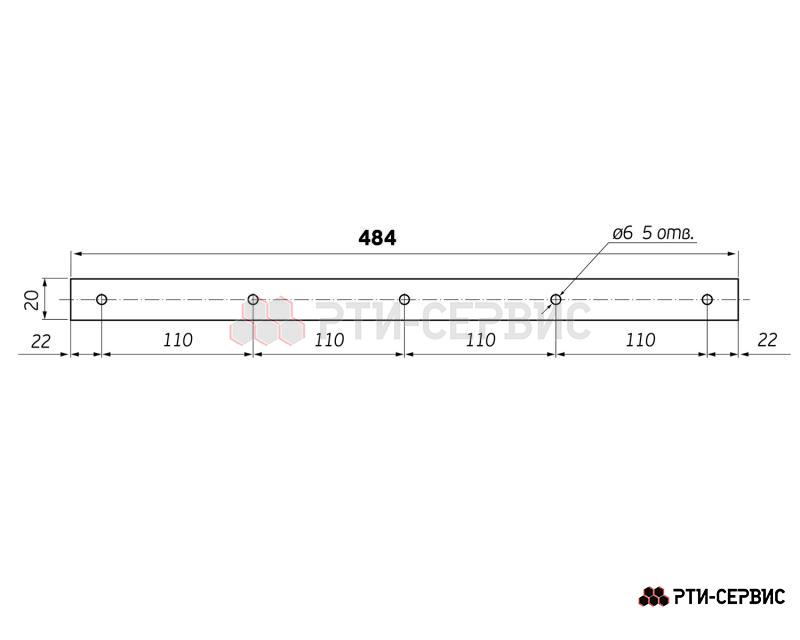 Планка крепления брызговика 490 мм (комплект 2 шт.) - 2