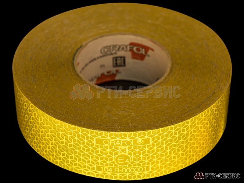 Лента светоотражающая ORALITE VC 104+ жёлтая (12.5 м) - 2