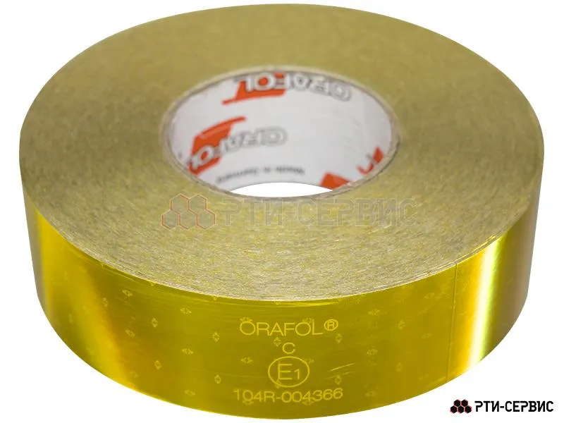 Лента светоотражающая ORALITE VC 104 жёлтая (12.5 м)