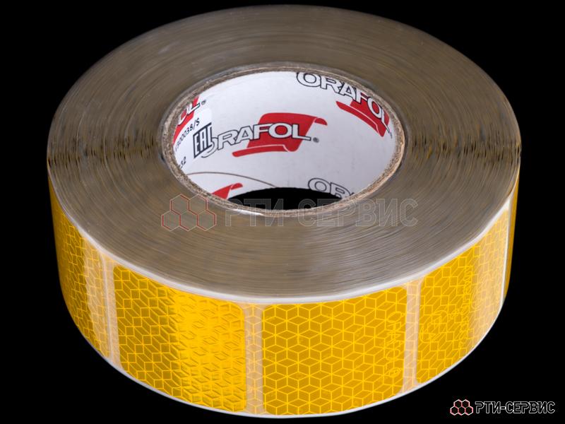 Лента светоотражающая ORALITE VC 104+ жёлтая (12.5 м) тентовая - 2