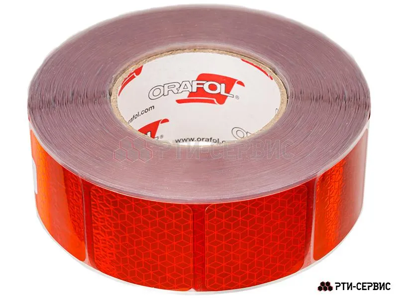 Лента светоотражающая ORALITE VC 104+ красная (12.5 м) тентовая