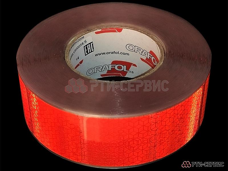 Лента светоотражающая ORALITE VC 104+ красная (12.5 м) тентовая - 2