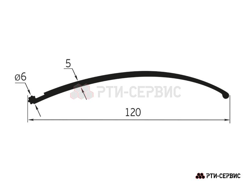 Пыльник шторы с верхним замком, уплотнитель (14 м) - 2