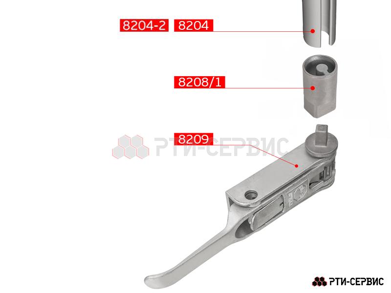 Наконечник вала натяжения тента Ø 27 мм под квадрат внешний, нижний - 3