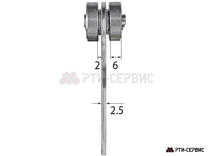 Ролик боковой шторы Ø19 мм (Zn) двойной - 4