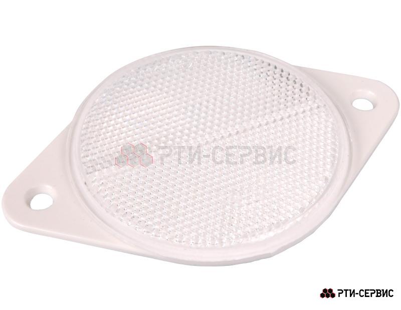 Отражатель БЕЛЫЙ круглый Ø=80mm с креплением на два винта - 3