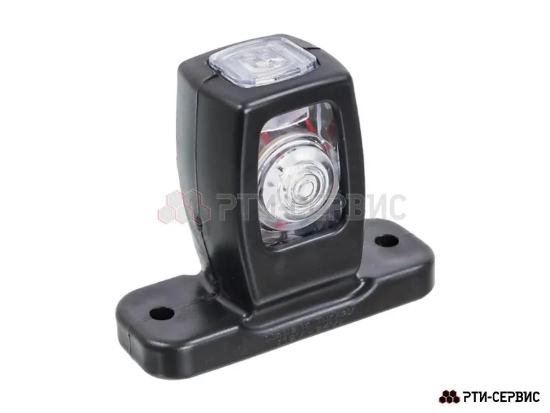 Фонарь габаритный с кронштейном LED (красный/белый) 24V 4 диода (8,5 см)