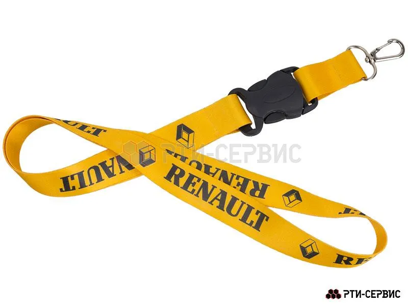 Шнурок с карабином, RENAULT (жёлтый)