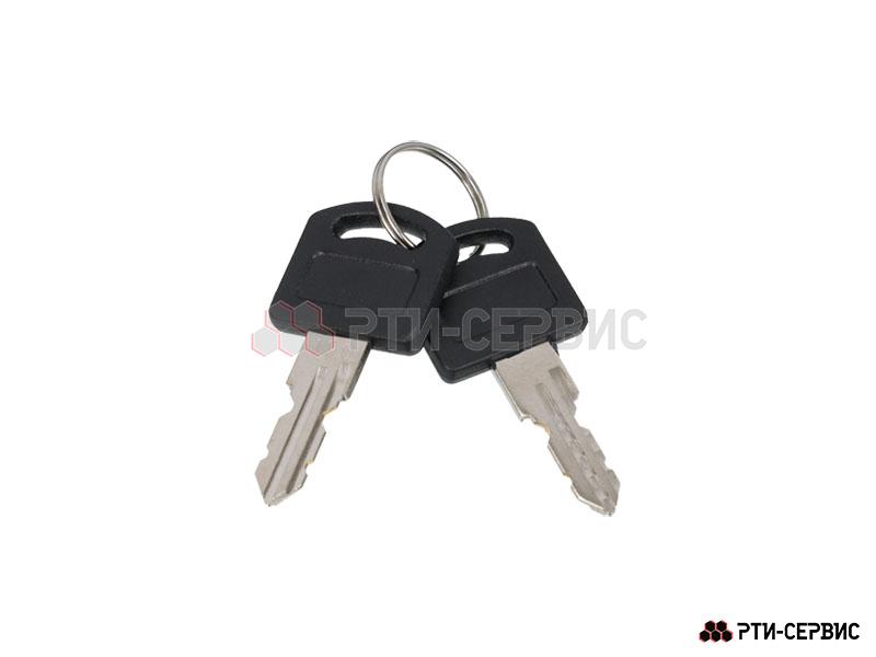 Запор врезной для штанги Ø16, ручка Push+ключ, Zn - 5