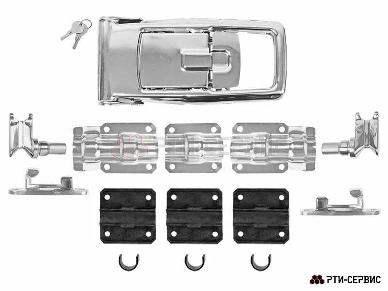 Запор штанговый Ø27 ручка Push 3 с ключом, SS