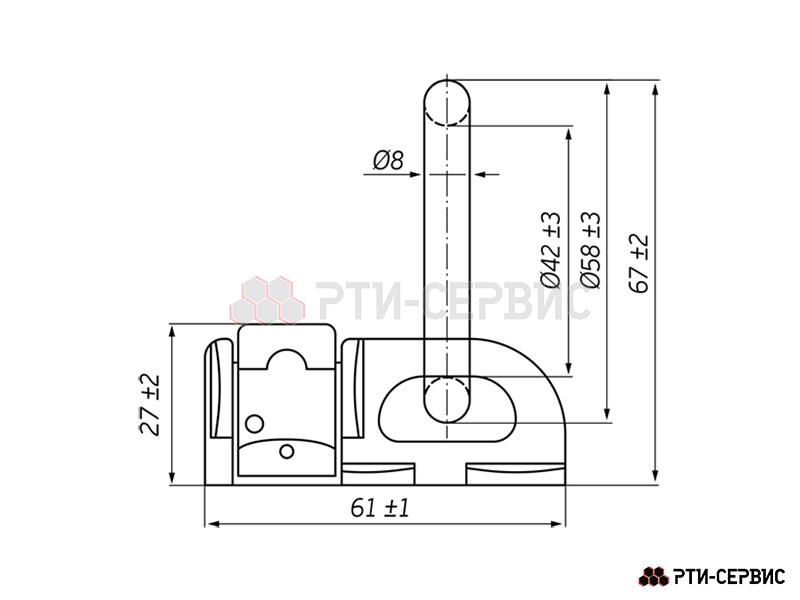 Кольцо для такелажной рейки алюминиевой 2700 кг - 6