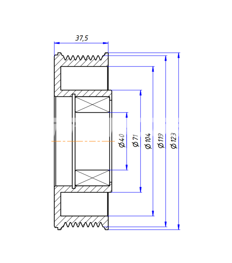 Шкив. Артикул: RC-U0834 - 4