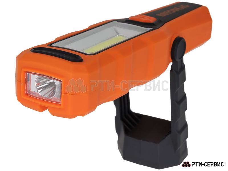 Фонарь светодиодный поворотный с магнитом 3 СОВ + 1 LED, 280 Lm, Li-ion 1800 mAh - 3