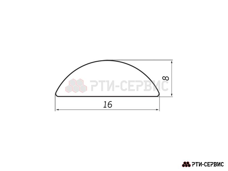 Уплотнитель пазовый 16х8 мм, пористый, самоклеящийся - 2