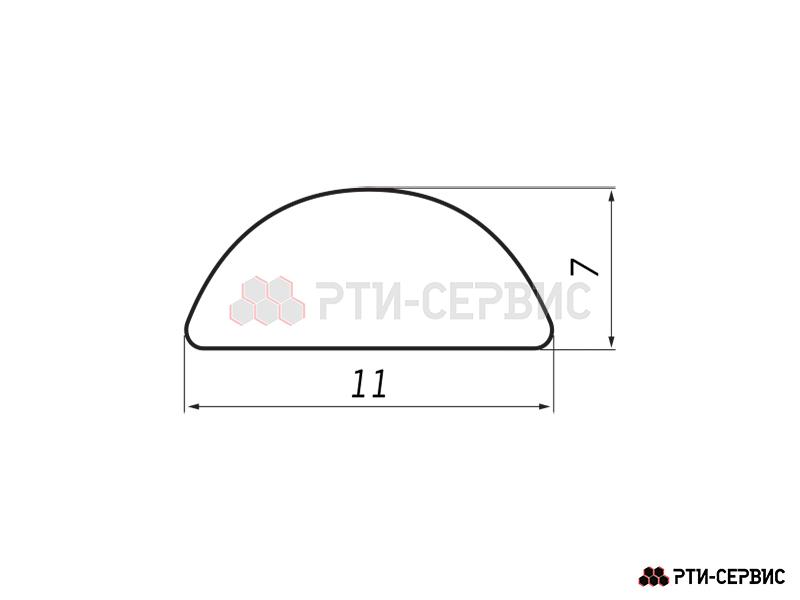 Уплотнитель пазовый 11х7 мм, пористый, самоклеящийся - 2