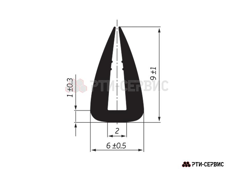 Уплотнитель ПВХ на кромку металла 1-2 мм - 2