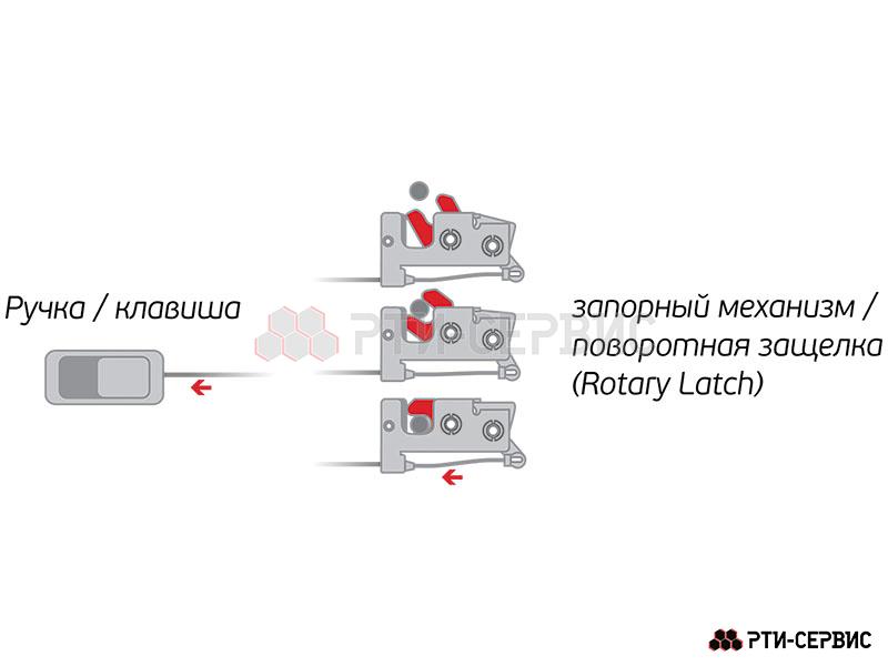 Замочный запорный механизм для двери, левый - 3
