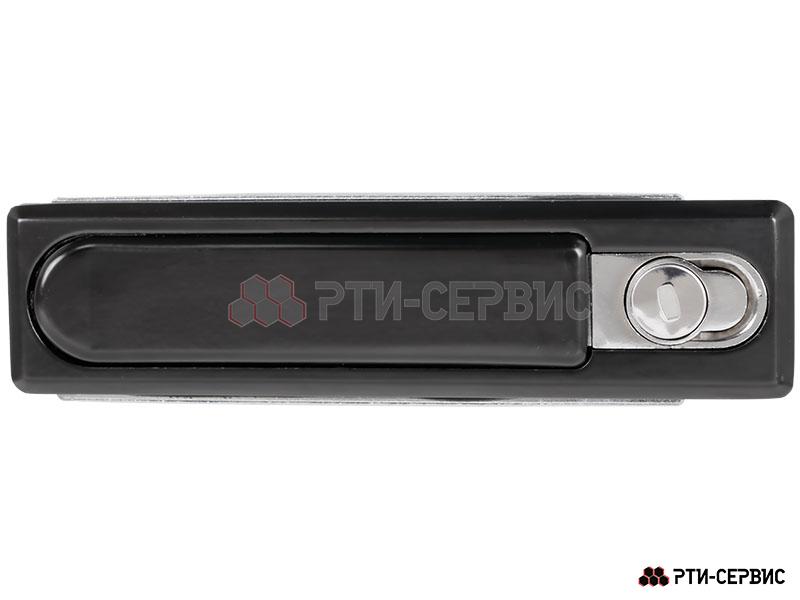 Замок с поворотной ручкой, с ключом 159х41 мм, чёрный - 3
