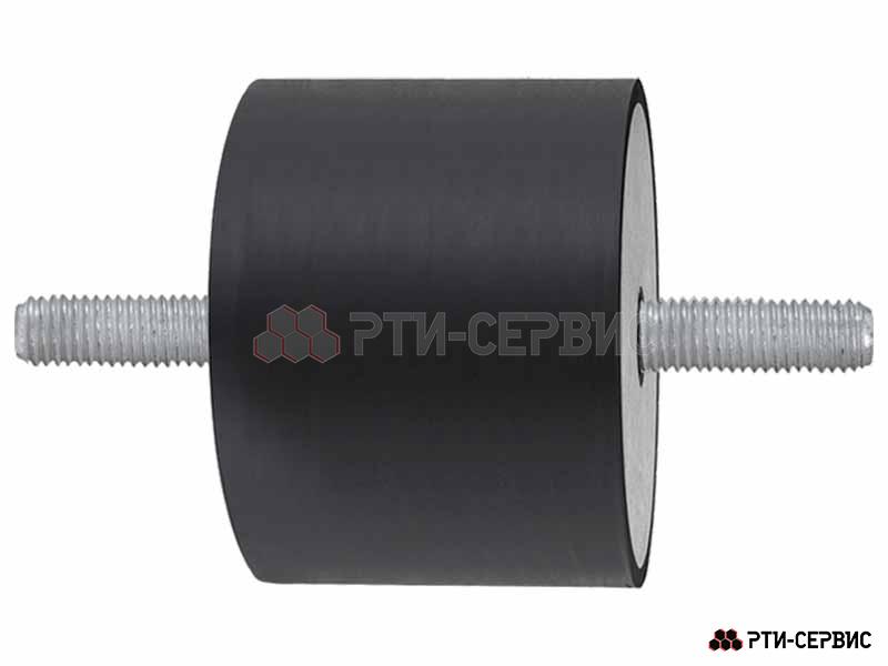 Резинометаллический буфер (аналог K0566.07505055 KIPP) D-75, H-50 с 2х сторон. наружной резьбой M12 - 2