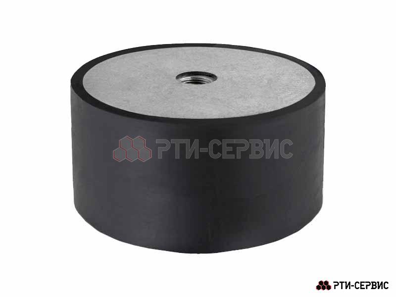 Резинометаллический буфер (аналог K0569.07504055 KIPP) D-75, H-40 с 2х стор. внутренней резьбой M12 - 2