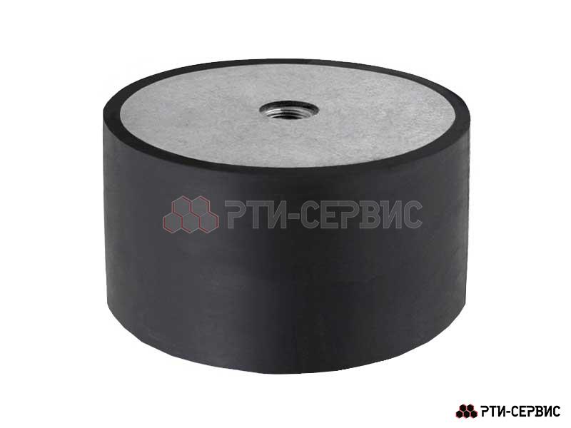 Резинометаллический буфер (аналог K0569.07505055 KIPP) D-75, H-50 с 2х стор. внутренней резьбой M12 - 2