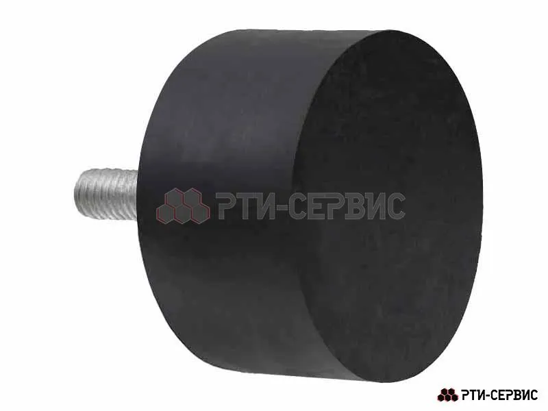 Резинометаллический буфер (аналог K0571.07504055 KIPP) D-75, H-40 с наружной резьбой M12