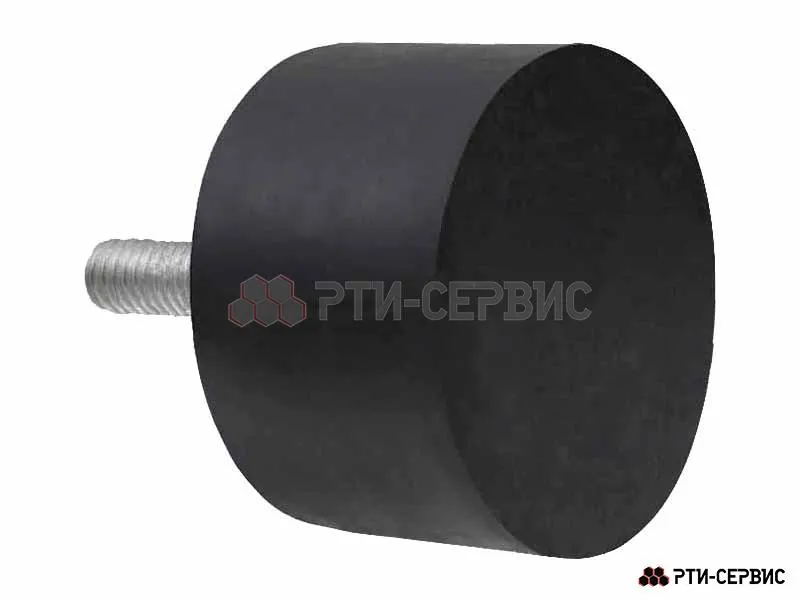 Резинометаллический буфер (аналог K0571.07505055 KIPP) D-75, H-50 с наружной резьбой M12