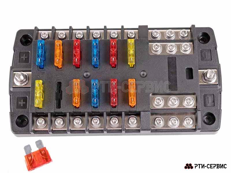 Блок предохранителей 12 позиционный с LED индикатором - 2