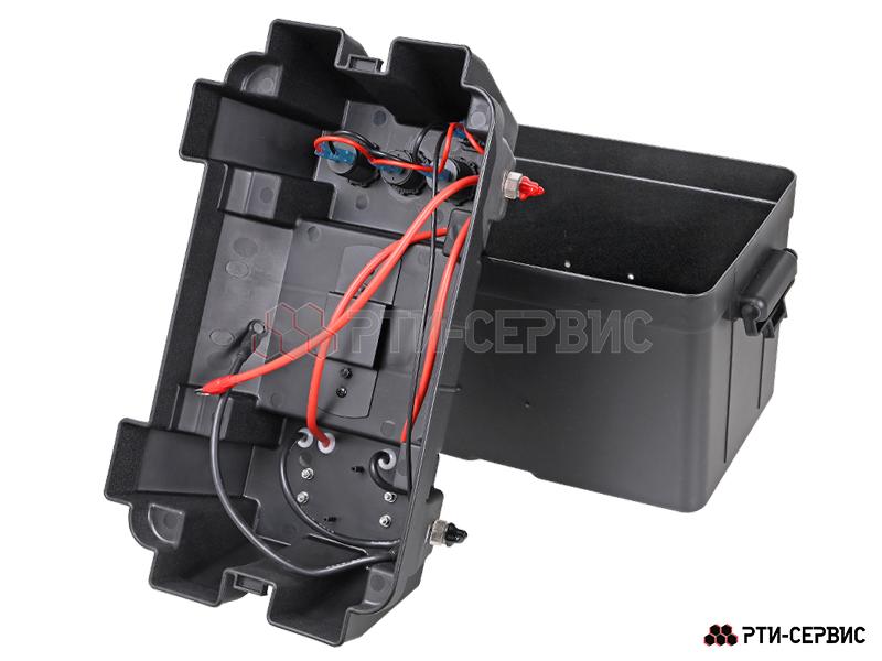 Бокс для аккумулятора с разъёмами 12V (прикуриватель), 2 USB (4.8A), 2шт Андерсона + вольтметр 12В - 3