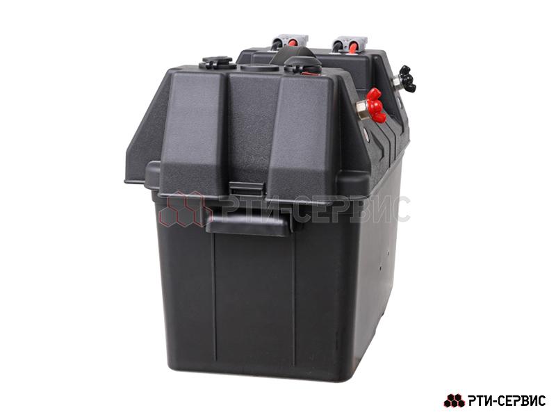 Бокс для аккумулятора с разъёмами 12V (прикуриватель), 2 USB (4.8A), 2шт Андерсона + вольтметр 12В - 5