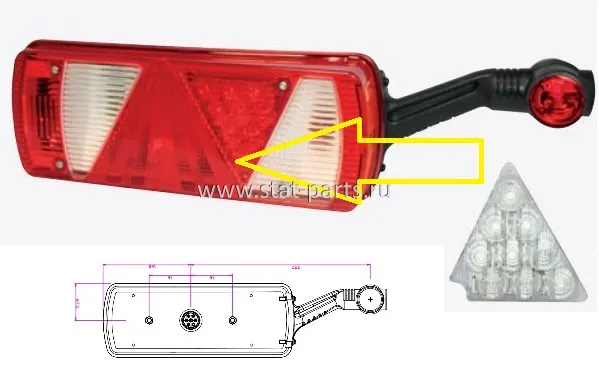 25-2910-451 ФОНАРЬ ЗАДНИЙ ПРАВЫЙ С ПОВТОРИТЕЛЕМ ECOPOINT II LED ASS2